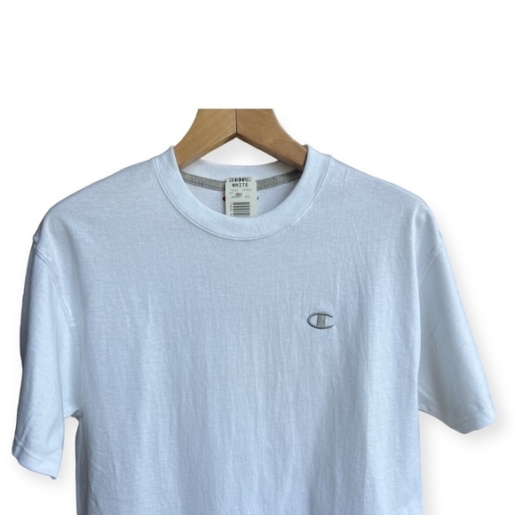 NWT Champion Authentic Men’s White Jersey Tee, Medium - Picture 2 of 7